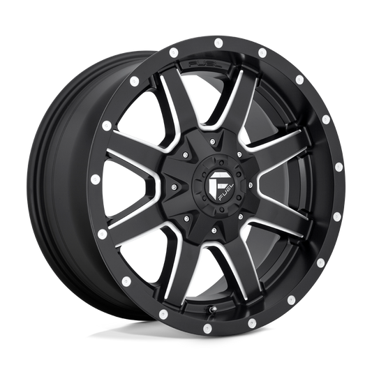 Fuel 1PC D538 MAVERICK MATTE BLACK MILLED 17X8.5