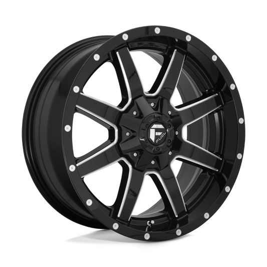 Fuel 1PC D610 MAVERICK GLOSS BLACK MILLED 20X10