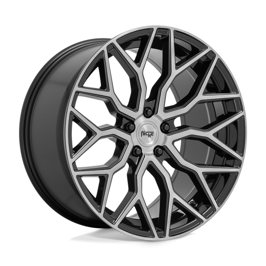 Niche 1PC M262 MAZZANTI GLOSS BLACK BRUSHED FACE 22X10