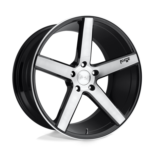 Niche 1PC M124 MILAN GLOSS BLACK BRUSHED 18X8