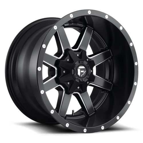 Fuel 1PC D538 MAVERICK MATTE BLACK MILLED 22X12