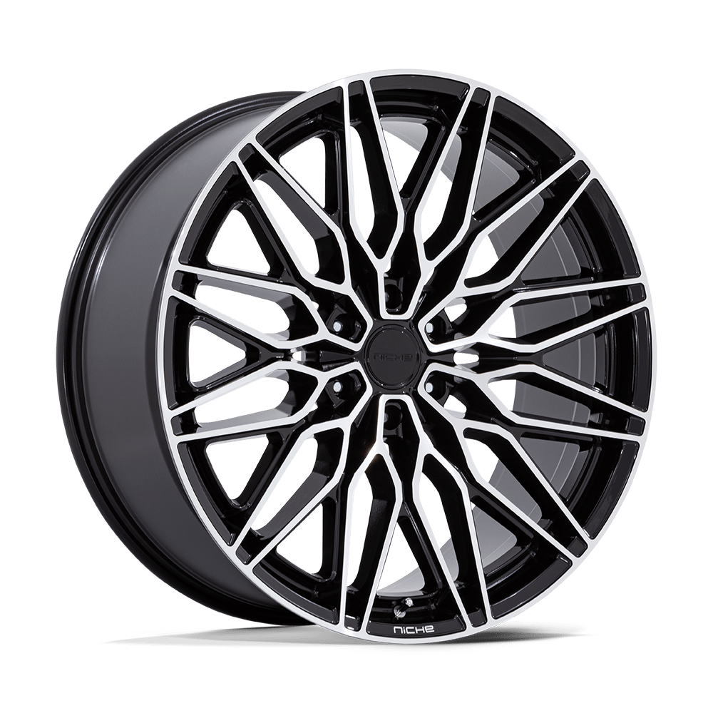 Niche 1PC NC278 CALABRIA 6 GLOSS BLACK MACHINED 22X9.5