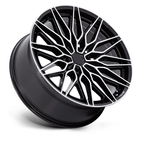 Niche 1PC NC278 CALABRIA 6 GLOSS BLACK MACHINED 22X9.5