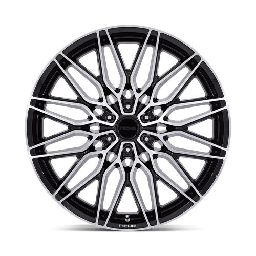 Niche 1PC NC278 CALABRIA 6 GLOSS BLACK MACHINED 22X9.5
