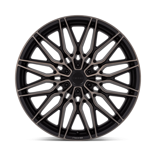 Niche 1PC NC278 CALABRIA 6 MATTE BLACK MACHINED W/ DARK TINT 24X10