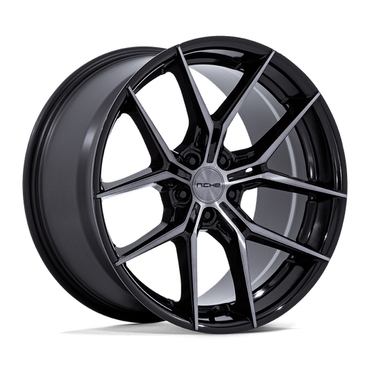 Niche 1PC NC279 PRODIGY 5 GLOSS BLACK DARK TINTED CLEAR 18X9.5