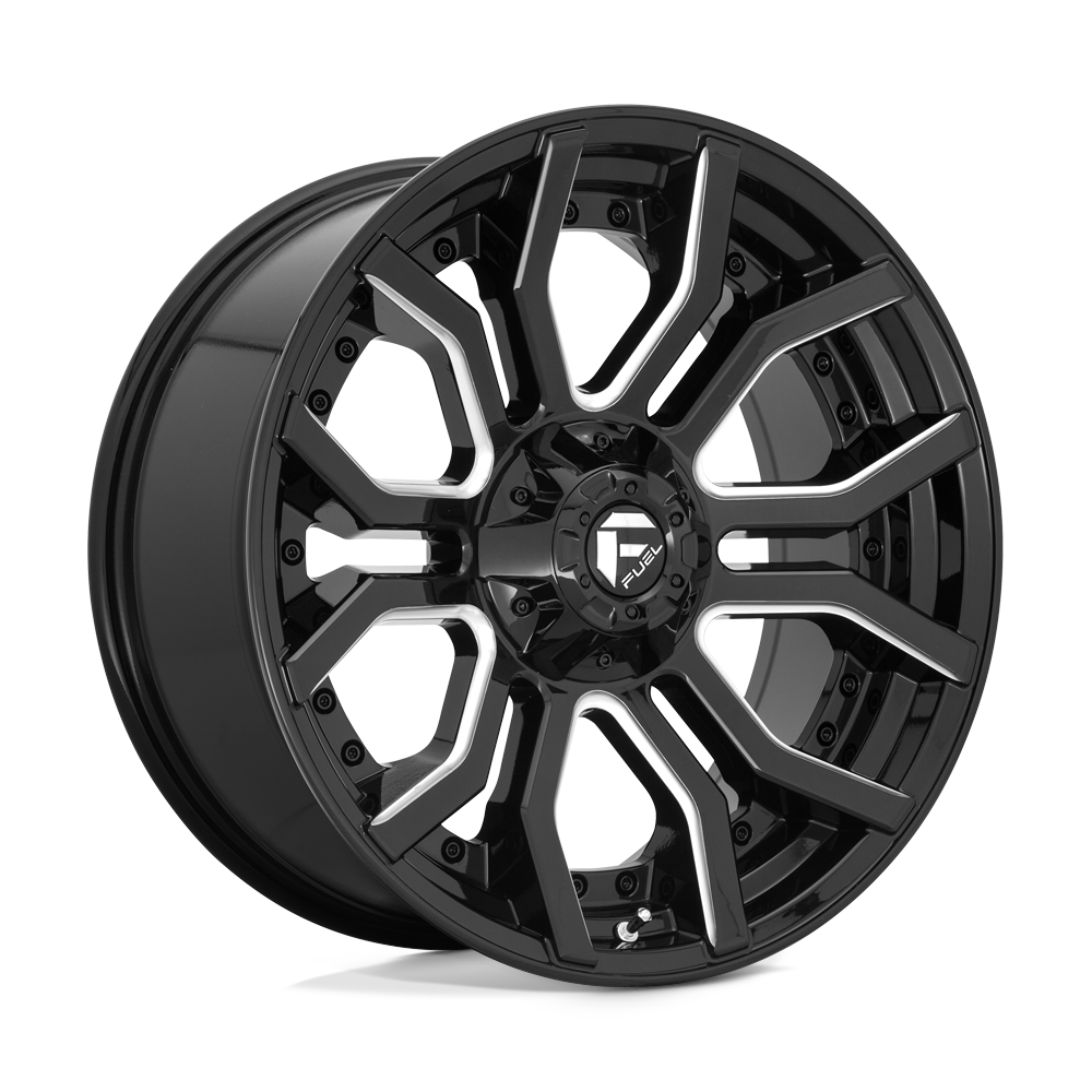 Fuel 1PC D711 RAGE GLOSS BLACK MILLED 24X12