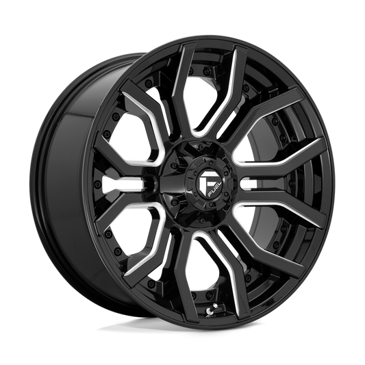 Fuel 1PC D711 RAGE GLOSS BLACK MILLED 24X12