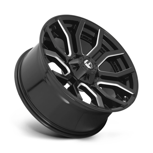 Fuel 1PC D711 RAGE GLOSS BLACK MILLED 24X12