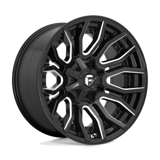 Fuel 1PC D711 RAGE GLOSS BLACK MILLED 20X10