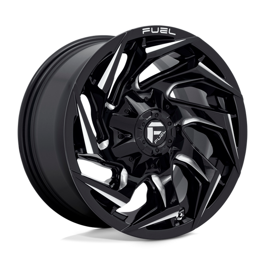 Fuel 1PC D753 REACTION GLOSS BLACK MILLED 24X12
