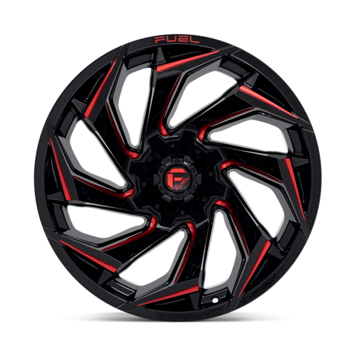 Fuel 1PC D755 REACTION GLOSS BLACK MILLED WITH RED TINT 22X12