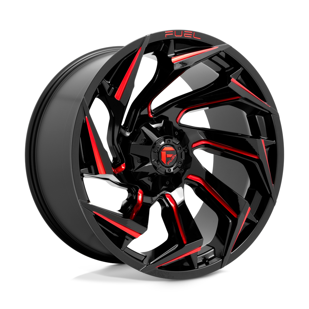 Fuel 1PC D755 REACTION GLOSS BLACK MILLED WITH RED TINT 24X12