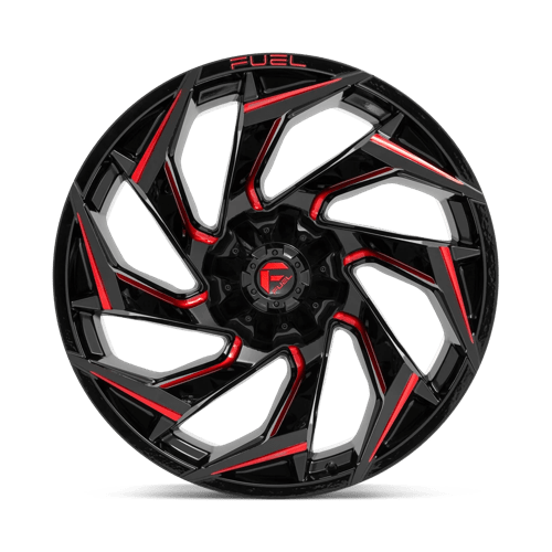 Fuel 1PC D755 REACTION GLOSS BLACK MILLED WITH RED TINT 24X12