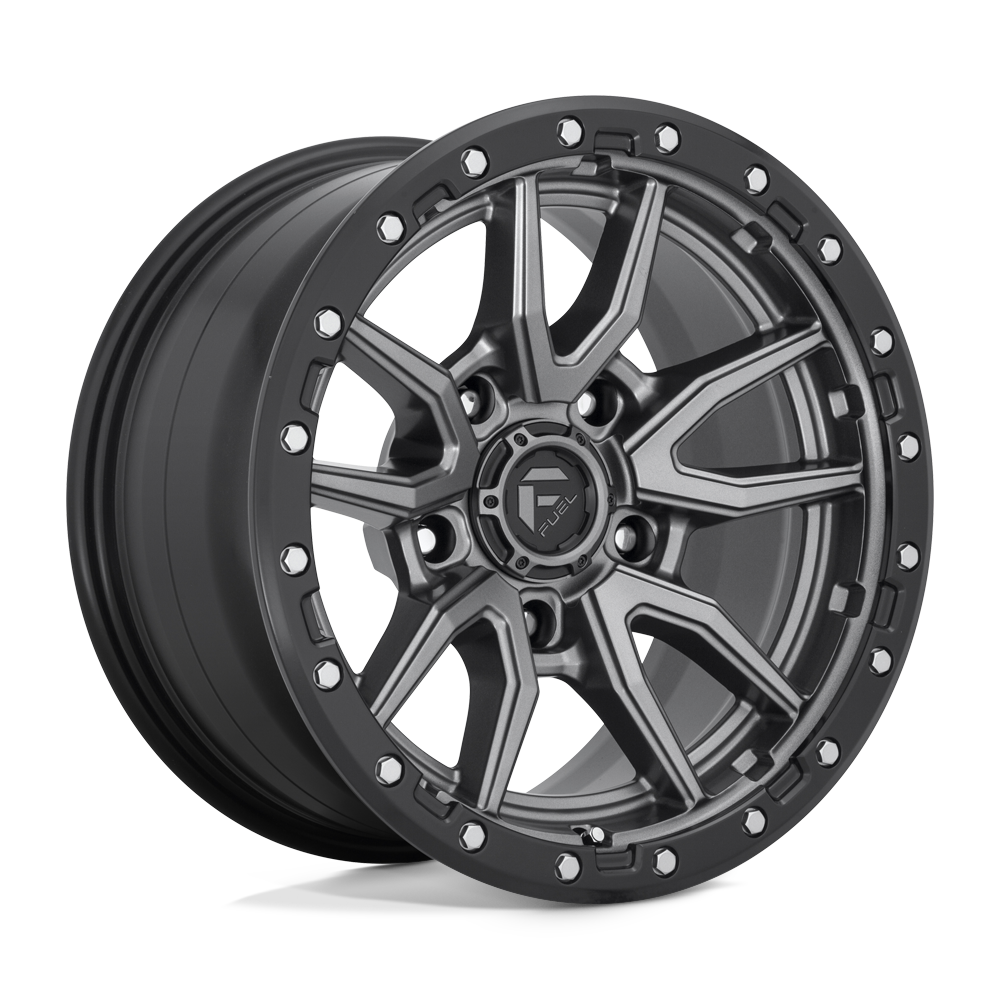Fuel 1PC D680 REBEL MATTE GUN METAL BLACK BEAD RING 17X9
