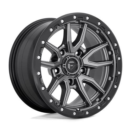 Fuel 1PC D680 REBEL MATTE GUN METAL BLACK BEAD RING 17X9