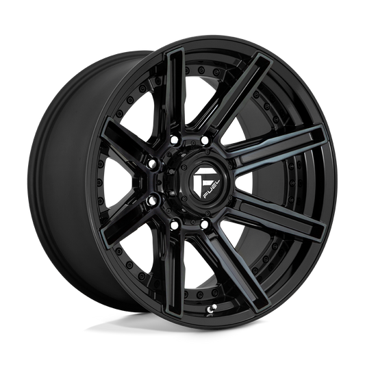 Fuel 1PC D708 ROGUE GLOSS MACHINED DOUBLE DARK TINT 20X10
