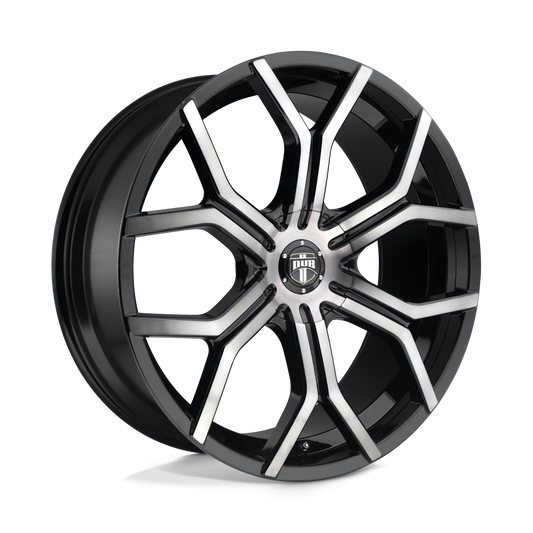 DUB 1PC S209 ROYALTY GLOSS MACHINED DOUBLE DARK TINT 22X9.5