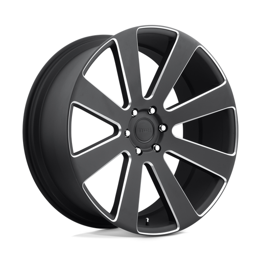 DUB 1PC S187 8-BALL MATTE BLACK MILLED 24X10