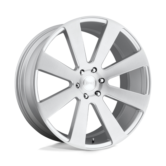 DUB 1PC S213 8-BALL GLOSS SILVER BRUSHED 22X9.5