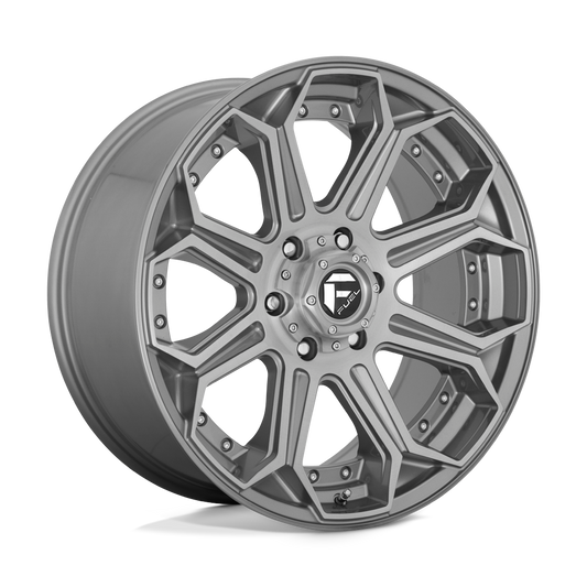 Fuel 1PC D705 SIEGE BRUSHED GUN METAL TINTED CLEAR 22X10