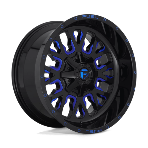 Fuel 1PC D645 STROKE GLOSS BLACK BLUE TINTED CLEAR 20X10