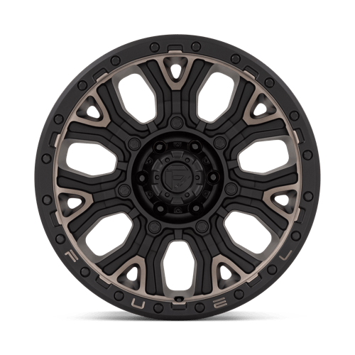 Fuel 1PC D824 TRACTION MATTE BLACK WITH DOUBLE DARK TINT 20X9