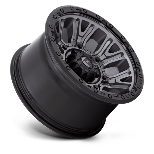 Fuel 1PC D825 TRACTION MATTE GUNMETAL WITH BLACK RING 20X10