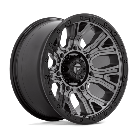 Fuel 1PC D825 TRACTION MATTE GUNMETAL WITH BLACK RING 20X10