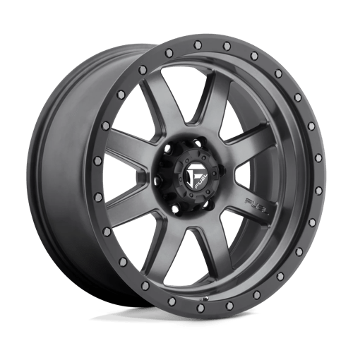 Fuel 1PC D552 TROPHY MATTE GUN METAL BLACK BEAD RING 18X10