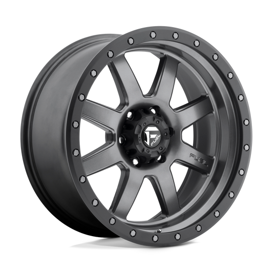 Fuel 1PC D552 TROPHY MATTE GUN METAL BLACK BEAD RING 18X10