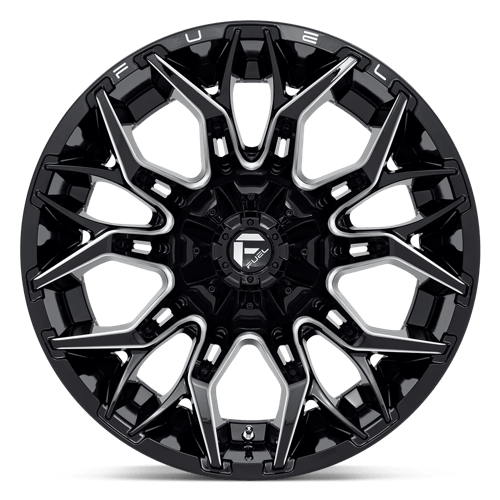 Fuel 1PC D769 TWITCH GLOSSY BLACK MILLED 22X12