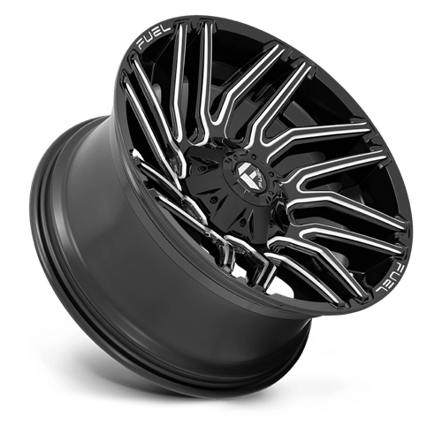Fuel 1PC D773 TYPHOON GLOSS BLACK MILLED 20X10