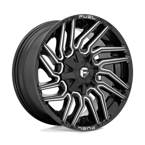 Fuel 1PC D773 TYPHOON GLOSS BLACK MILLED 22X12
