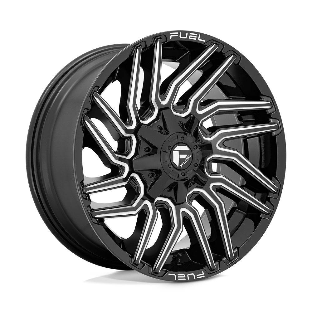 Fuel 1PC D773 TYPHOON GLOSS BLACK MILLED 22X12