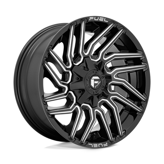 Fuel 1PC D773 TYPHOON GLOSS BLACK MILLED 22X12