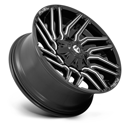 Fuel 1PC D773 TYPHOON GLOSS BLACK MILLED 22X12