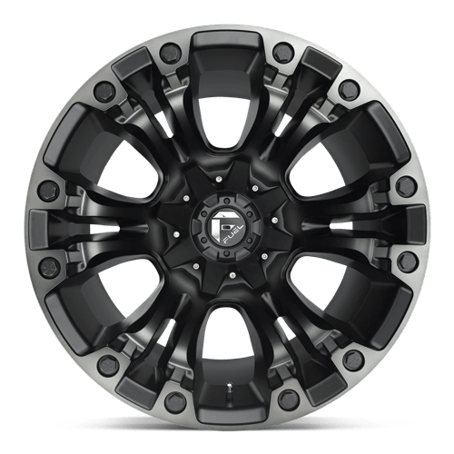 Fuel 1PC D851 VAPOR MATTE BLACK GRAY TINT 17X9